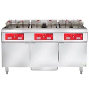 Vulcan 3ER50CF Multiple Battery Electric Fryer with Computer Controls and Built-In Filter, (3) 50 lbs Fryers 1 image