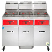 Vulcan 3TR45DF 46" Powerfry3 Multiple Battery Gas Fryer w/ (3) 50 lbs, Frypots, Filtration System 1 image