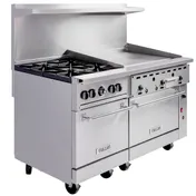 Vulcan 60SS-4B36GT 60" Gas Restaurant Range w/ (4) Open Burners, 36" Griddle Right w/ Thermostatic Controls, (2) Standard Ovens, 238.000 BTU 2 image