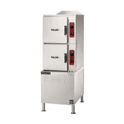 Vulcan C24ET6 6 Pan Floor Electric Convection Steamer w/ 2 Compartments on Cabinet Base 1 image