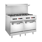Vulcan EV48SS-8FP240 48" Electric Restaurant Range w/ 2 standard ovens, 8 French Plates, 240v 1 image