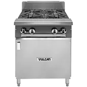 Vulcan V4B24B 24" Gas Heavy Duty Range w/ (4) Open Burners, (1) Cabinet Base, 140.000 BTU 1 image
