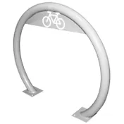 Wabash BRH543S Urbanscape Bike Rack, Surface Mount, Open Circular, Stainless Steel 1 image