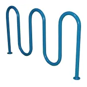 Wabash BRK534S Urbanscape Bike Loop, 7-Bike Capacity, Serpentine Shape, Surface Mount, Powder Coated Finish 1 image