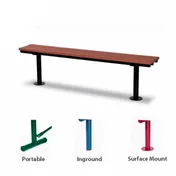 Wabash SG302G Signature Series 6'L Outdoor Bench, Slat Seat, Powder Coat Frame, Recycled Plastic Lumber 1 image
