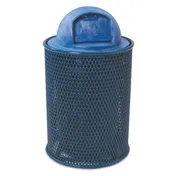 Wabash LR300D - 32 Gallon Trash Can, Open Top, 25" Dia x 33" H, Steel with Plastisol Finish 1 image