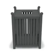 Wabash YO3F33C Yorktown Trash Can, 32-Gallon Aluminum, 27" W x 26" D x 36" H, Plastic Liner 1 image