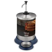 Waring WSD1G Syrup Dispenser, 1-Gallon Countertop, Stainless Base with Handle, Dishwasher Safe 1 image