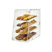 Winco ADC-4 Pastry Display 14"x24"x24" H, self-service slant front, door, 4 12"x18" trays - Set 2 image