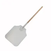 Winco APP-36 Aluminum 36" Pizza Peel with Wood Handle - 12" x 14" Blade 1 image