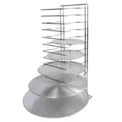 Winco APZT-1015 Countertop Aluminum Pizza Pan Rack,15 Pans 2 image