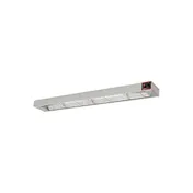 Winco ESH-48 48" Unlighted Strip Heater, Single 1.1kW 120V Rod, Embossed Steel/Aluminum Body - Set 1 image