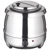 Winco ESW-70 Winco ESW-70 10 qt. Stainless Steel Soup Warmer Set with Adjustable Heat Control 1 image