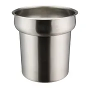 Winco INS-4.0 Inset, 4 qt., 7-1/2" X 7-1/2", Round, Heavy Weight Stainless Steel 1 image