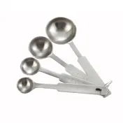 Winco MSPD-4X Spoon Set, 4-Piece Stainless Steel Spoons - 1/4 tsp, 1/2 tsp, 1 tsp & 1 tbsp 1 image