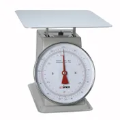 Winco SCAL-9130 9\" Dial 130 lb. Portion Scale, Painted Enamel Steel, 12-3/5\" Platform, 11-12\" Width 1 image