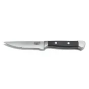 Winco SK-12 - 5" Blade Steak Knife, 11" OAL, Steel Blade, Black POM Handle, Heavy Duty - 1 Dozen 1 image