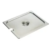 Winco SPCH Steam Table Pan Cover, 1/2 Size, Slotted, with Handle 1 image