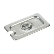 Winco SPCN Steam Table Pan Cover, 1/9 Size, Slotted, with Handle 1 image