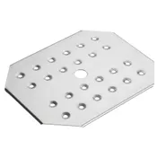 Winco SPFB-2 Half Size Steam Pan, Stainless Steel False Bottom 1 image