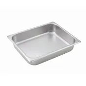 Winco SPH2 Steam Table Pan, 1/2 Size, 10-3/8" X 12-3/4" X 2-1/2" Deep 1 image