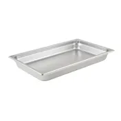 Winco SPJL-102 25 Gauge 2 1/2" Full Size Solid Anti-Jam Steam Table Pan 1 image