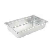 Winco SPJL-104 25 Gauge 4" Full Size Solid Anti-Jam Steam Table Pan 1 image