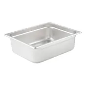 Winco SPJP-204 23 Gauge 4" 1/2 Size Solid Anti-Jam Steam Table Pan 1 image