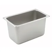 Winco SPQ6 25 Gauge 6" 1/4 Size NSF Solid Steam Table Pan  1 image