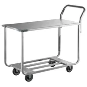 Winholt WX-1000KA-B-WM Steel 2-Shelf Stocking & Marking Cart w/ Galvanized Solid Top 3 image