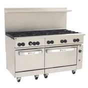 Vulcan C60SC-10B 60" Gas Restaurant Range w/ (10) Open Burners, (1) Standard Oven, (1) Convection Oven, 358.000 BTU 1 image