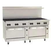 Wolf C72SS-12B 72" Gas Restaurant Range w/ (12) Open Burners, (2) Standard Ovens, 430.000 BTU 1 image