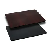 Flash Furniture XU-MBT-3042-GG Rectangular Laminate Table Top, 42"W x 30"D, 1-1/8" Thick, Reversible Black/Mahogany Finish, T-Mold Edge 1 image