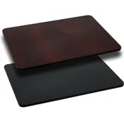 Flash Furniture XU-MBT-3060-GG Rectangular Laminate Table Top, 60"W x 30"D, 1-1/8" Thick, Reversible Black/Mahogany Finish, T-Mold Edge 1 image