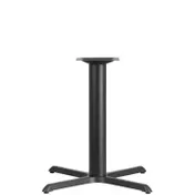 Flash Furniture XU-T3333-GG 33x33x30 Dining Height Cast Iron X-Base Table Base, Powder Coated Black Finish, 4 Dia Column 1 image