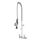 image of Krowne 17-108WL Royal Series 8" Wall Mount Pre-Rinse Faucet Assembly 