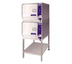 image of Cleveland (2) 22CET33.1 6 Pan Electric Boilerless Convection Steamer, (2) Stacked, Stand, Plumbed
