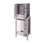 image of Cleveland (2) 22CGT66.1 12 Pan Floor Gas Boilerless Convection Steamer, (2) Stacked, 64.000 BTU