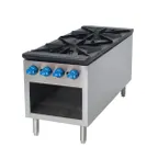 image of Comstock-Castle 2CSP18 18" Gas Stock Pot Range w/ (2) Three Ring Burners, Manual Control, 220.000 BTU