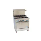 image of Comstock-Castle 2FSU330 72" Gas Restaurant Range, (12) Open Burners w/ (6) Step-Up, (2) Standard Ovens, 358.000 BTU