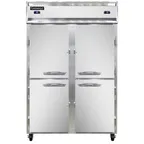 image of Continental Refrigerator 2RFNSSHD 52" 2-Section Reach-In Refrigerator Freezer Combo w/ 4 Half Solid Doors