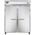 image of Continental Refrigerator 2RFEN 57" 2-Section Reach-In Refrigerator Freezer w/ 2 Solid Doors