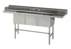 image of Advance Tabco DTC-3-83R-X 83" Dishtable with 3-Compartment Sink & 3 Bowls / Right Drainboard - Flyer