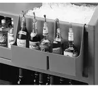 image of Cambro BAR54SR110 Speed Rail - 5-Bottle Black Hang-On Rack, 19.5x4.1x12.6 in, Fits Cambar Series
