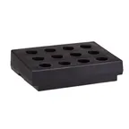 image of Cambro CR12110 Cutlery Rack, 12-Compartment Black Polyethylene Organizer, 33" L x 22-3/4" W x 9" H
