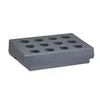 image of Cambro CR12191 Cutlery Rack, 12 Compartments, Granite Gray Polyethylene, 33"L x 22-3/4"W x 9"H, NSF