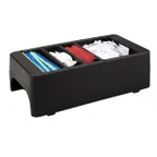 image of Cambro LCDCH110 Condiment Holder - 8-3/4" W x 16-1/2" D x 5" H, Black, Fits 250LCD/500LCD/UC250/UC500