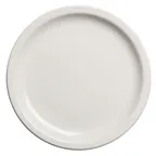 image of Cambro MDSPLT9148 Camwear® Plate, 9" Round White Ceramic, Microwave Oven Safe - 24/Case