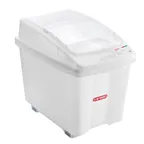 image of Carlisle 00919 Araven Mobile Bin, 21‑Gallon, 25‑3/4" x 17‑1/9" x 22" Sliding Lid, Window, Wheels