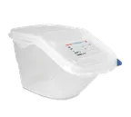 image of Carlisle 09146 Araven 1‑Gallon GN 1/3 Bin, 15‑1/2" x 7‑7/8" x 8" PP, Color‑Coded Lid, Handles